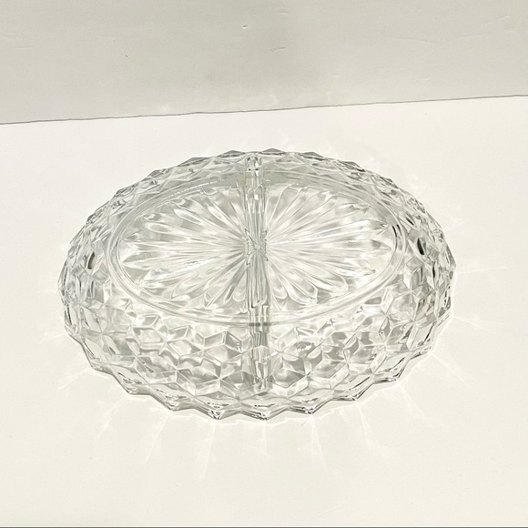 Vintage fostoria America 2 part oval relish dish 10 x 7 - Picture 3 of 4